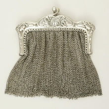 Load image into Gallery viewer, Art Nouveau French .800 Silver Chain Mail Mesh Chatelaine Purse
