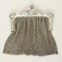 Load image into Gallery viewer, Art Nouveau French .800 Silver Chain Mail Mesh Chatelaine Purse