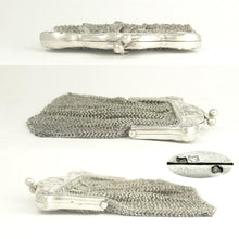 Load image into Gallery viewer, Art Nouveau French .800 Silver Chain Mail Mesh Chatelaine Purse