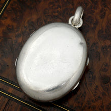 Load image into Gallery viewer, Antique French Silver & 14K Gold Monogram Photo Locket Pendant