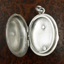 Load image into Gallery viewer, Antique French Silver & 14K Gold Monogram Photo Locket Pendant