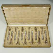 Load image into Gallery viewer, Antique French Sterling Silver PUIFORCAT Bone Holders Set, Lamb Cutlet Pork Chop