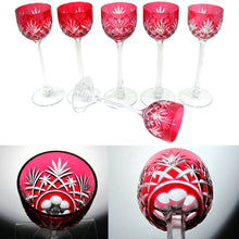 Load image into Gallery viewer, 7pc French Saint Louis Cut Crystal Decanter Set, Massenet Pattern