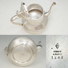 Load image into Gallery viewer, ODIOT - Antique French Sterling Silver Coffee Pot or Teapot in Box, 811.3g