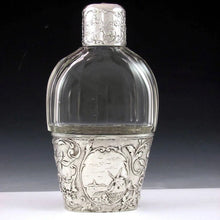 Load image into Gallery viewer, Superb Dutch .833 Silver & Cut Glass Flask