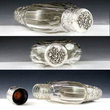 Load image into Gallery viewer, Superb Dutch .833 Silver & Cut Glass Flask