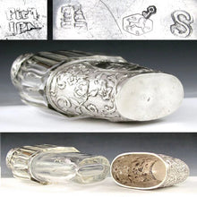 Load image into Gallery viewer, Superb Dutch .833 Silver & Cut Glass Flask