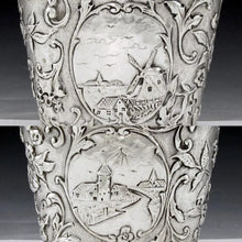 Load image into Gallery viewer, Superb Dutch .833 Silver & Cut Glass Flask