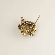 Load image into Gallery viewer, Antique Victorian 14K Gold Brooch Pendant Rose Cut Diamonds
