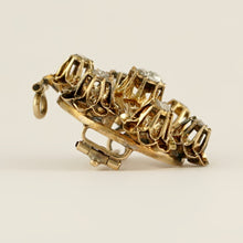 Load image into Gallery viewer, Antique Victorian 14K Gold Brooch Pendant Rose Cut Diamonds