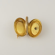 Load image into Gallery viewer, Antique Victorian French 18K Gold Locket Brooch Ruby & Pearls