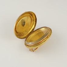 Load image into Gallery viewer, Antique Victorian French 18K Gold Locket Brooch Ruby & Pearls