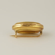 Load image into Gallery viewer, Antique Victorian French 18K Gold Locket Brooch Ruby & Pearls