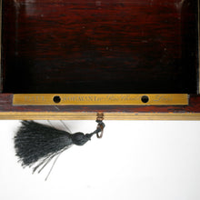 Load image into Gallery viewer, Paul SORMANI Antique French Signed Gaming Box Marquetry Wood Inlay Mother of Pearl Tokens