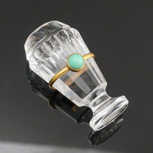 Load image into Gallery viewer, Antique French 18K Gold Wax Seal Rock Crystal Quartz Stone Crown Matrix Stamp