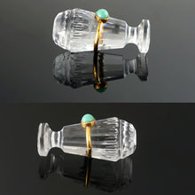 Load image into Gallery viewer, Antique French 18K Gold Wax Seal Rock Crystal Quartz Stone Crown Matrix Stamp