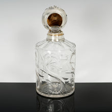 Load image into Gallery viewer, Antique Weinranck & Schmidt German Hanau Silver Cut Crystal Perfume Bottle, Art Nouveau Repousse