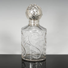 Load image into Gallery viewer, Antique Weinranck & Schmidt German Hanau Silver Cut Crystal Perfume Bottle, Art Nouveau Repousse