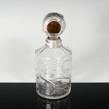 Load image into Gallery viewer, Antique German Hanau Silver Weinranck &amp; Schmidt Cut Crystal Vanity Perfume Bottle, Art Nouveau Repousse
