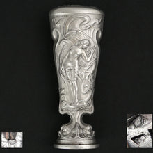 Load image into Gallery viewer, Art Nouveau French .800 Silver Wax Seal, Nude & Dolphins, Firmin Pierre Lasserre