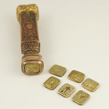 Load image into Gallery viewer, Antique Bronze French Multiple Wax Seal Set, Sceau Etui