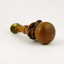 Load image into Gallery viewer, Antique Victorian Carved Wood Figural Wax Seal 3 Headed Dog Cerberus, Glass Eyes