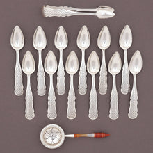 Load image into Gallery viewer, Antique Dutch .833 Silver 15pc Tea / Coffee Flatware Service