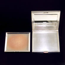 Load image into Gallery viewer, Art Deco French 18K Gold & Silver Jeweled Compact Mirror, Ruby & Sapphire Cabochons