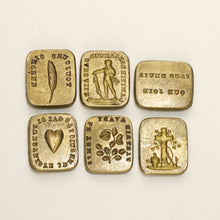 Load image into Gallery viewer, Antique French Bronze Multiple Wax Seal Set, Multi Various Stamps