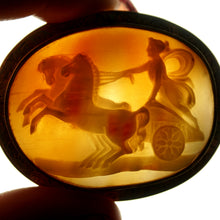 Load image into Gallery viewer, carved shell cameo brooch pin antique victorian jewelry