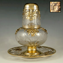 Load image into Gallery viewer, Antique French Sterling Silver Tumble Up Bedside Water Carafe