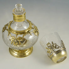 Load image into Gallery viewer, Art Nouveau French Sterling Silver Gold Vermeil Tumble Up Water Carafe