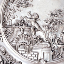 Load image into Gallery viewer, french antique silver cherub repousse scene