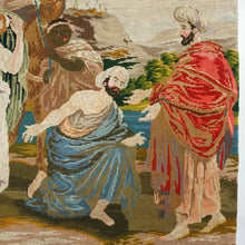 Load image into Gallery viewer, Petit Point Hand Done Needlepoint Tapestry Berlin Wool Needlework Wall Hanging Religious Biblical Scene