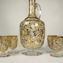 Load image into Gallery viewer, Moser raised enamel glass decanter set
