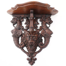 Load image into Gallery viewer, Antique Victorian carved wood wall mount shelf