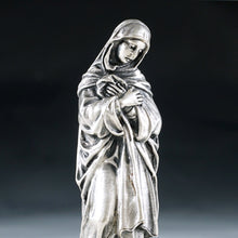 Load image into Gallery viewer, Antique .900 Silver Religious Virgin Mary Figural Wax Seal Desk Stamp, Original Box