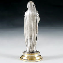 Load image into Gallery viewer, Antique .900 Silver Religious Virgin Mary Figural Wax Seal Desk Stamp, Original Box