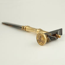 Load image into Gallery viewer, Antique Victorian Agate & Bronze Wax Seal Hammer, Barristers Lawyer Desk Stamp