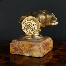Load image into Gallery viewer, Antique French Gilt Bronze Elephant Wax Seal Desk Stamp Signed Garnier