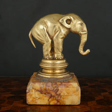 Load image into Gallery viewer, Antique French Gilt Bronze Elephant Wax Seal Desk Stamp Signed Garnier