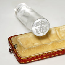 Load image into Gallery viewer, Antique Wax Seal Austrian Cut Crystal Intaglio Art Nouveau Mistletoe Pattern