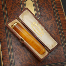 Load image into Gallery viewer, Antique French 18K Gold Mounted Amber Cigarette Holder or Cheroot Holder, Etui Case