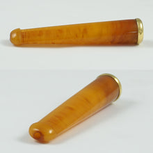Load image into Gallery viewer, Antique French 18K Gold Mounted Amber Cigarette Holder or Cheroot Holder, Etui Case