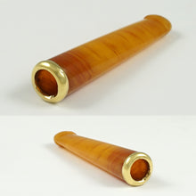 Load image into Gallery viewer, Antique French 18K Gold Mounted Amber Cigarette Holder or Cheroot Holder, Etui Case