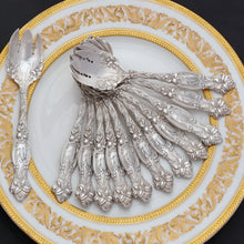 Load image into Gallery viewer, Frontenac by International Sterling Silver 12 Ice Cream Dessert Forks Set Lily Flower