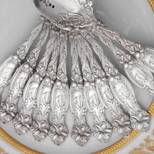 Load image into Gallery viewer, Frontenac by International Sterling Silver 12 Ice Cream Dessert Forks Set Lily Flower