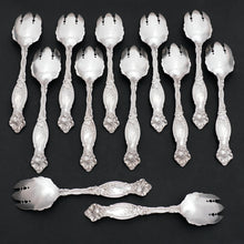 Load image into Gallery viewer, Frontenac by International Sterling Silver 12 Ice Cream Dessert Forks Set Lily Flower