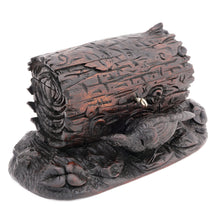 Load image into Gallery viewer, Antique Black Forest Hand Carved Wood Jewelry Box, Figural Pheasant / Grouse Game Bird, Lock & Key
