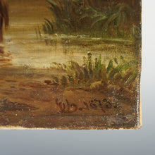 Load image into Gallery viewer, Pastoral Portrait of a Cow & Calf, Signed German Oil Painting, Edmund DITTMANN
